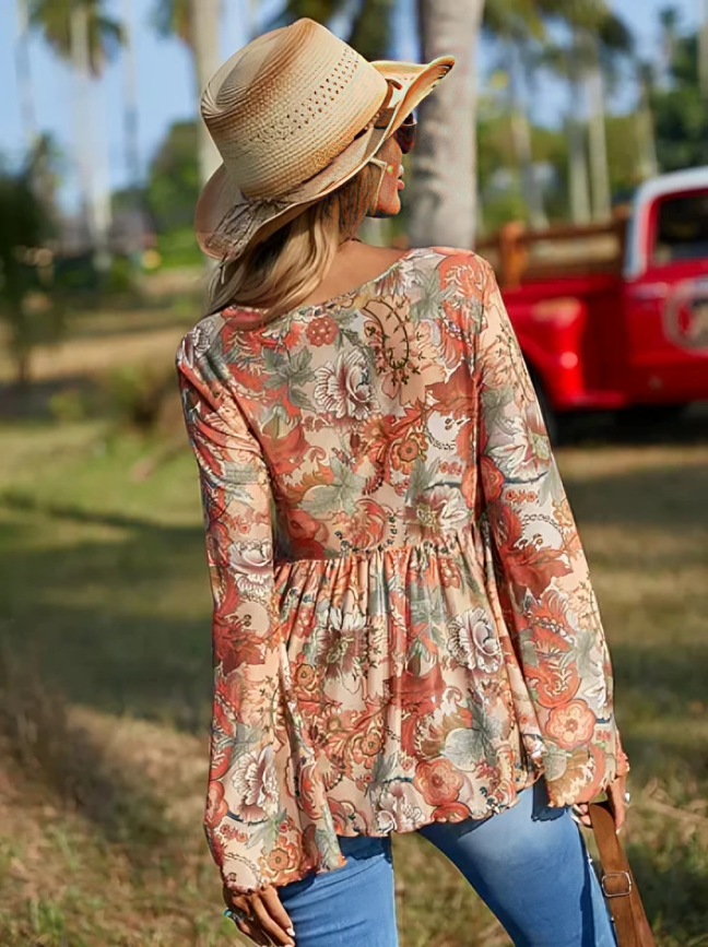 Levoire | Top À Col En V Avec Motif Floral