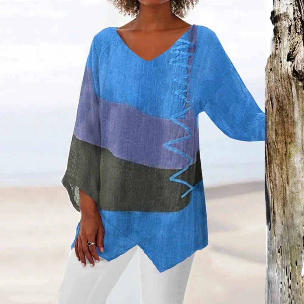 Levoire | Chemise Tricolore Stylée Bleu