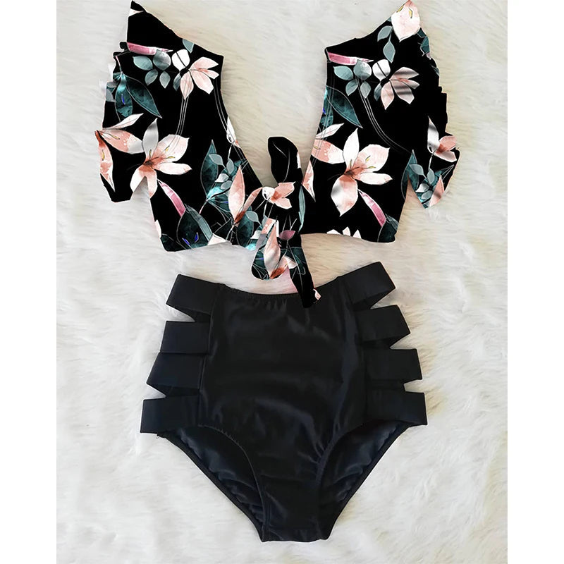 Levoire | Bikini Eline Tropical - Coloré Et Sexy Rangoon vert