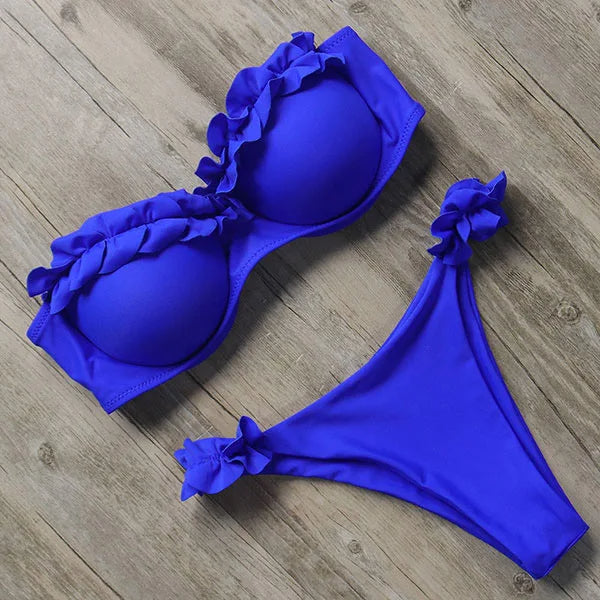 Levoire | Lara Bikini Reine De La Jungle - Sans Bretelles Et Sexy Bleu