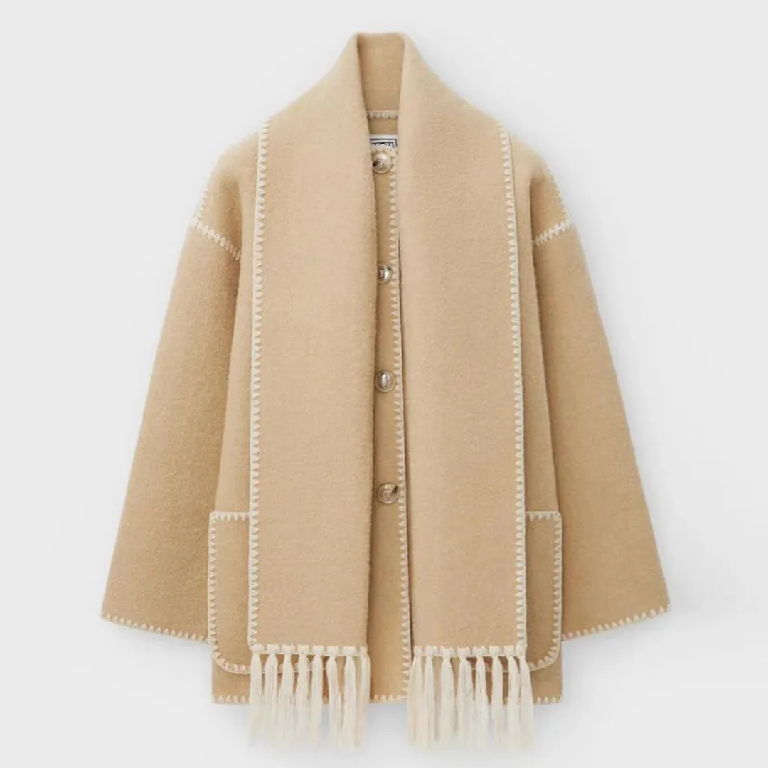 Levoire | Veste pour femmes Longue Chaude Beige