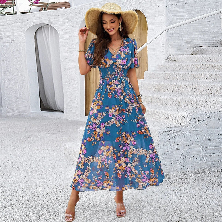 Levoire | Robe À Fleurs Pour L'Été Bleu clair