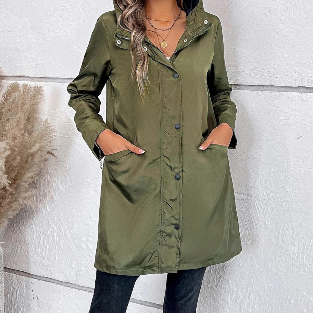 Levoire | Veste Vent Avec Capuche Femmes Vert