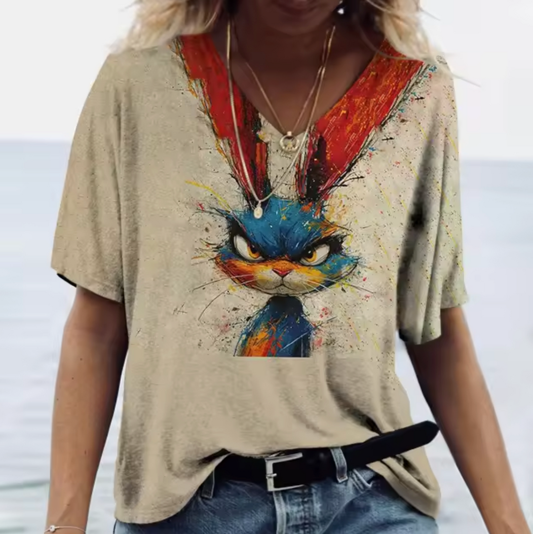 Levoire | T-Shirts En Couleurs Avec Imprimé De Lapin Couleur 3
