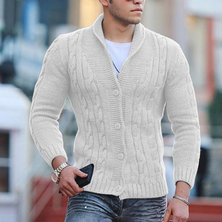 Levoire | Pull Over Chaleur Pour Hommes Classique Blanc