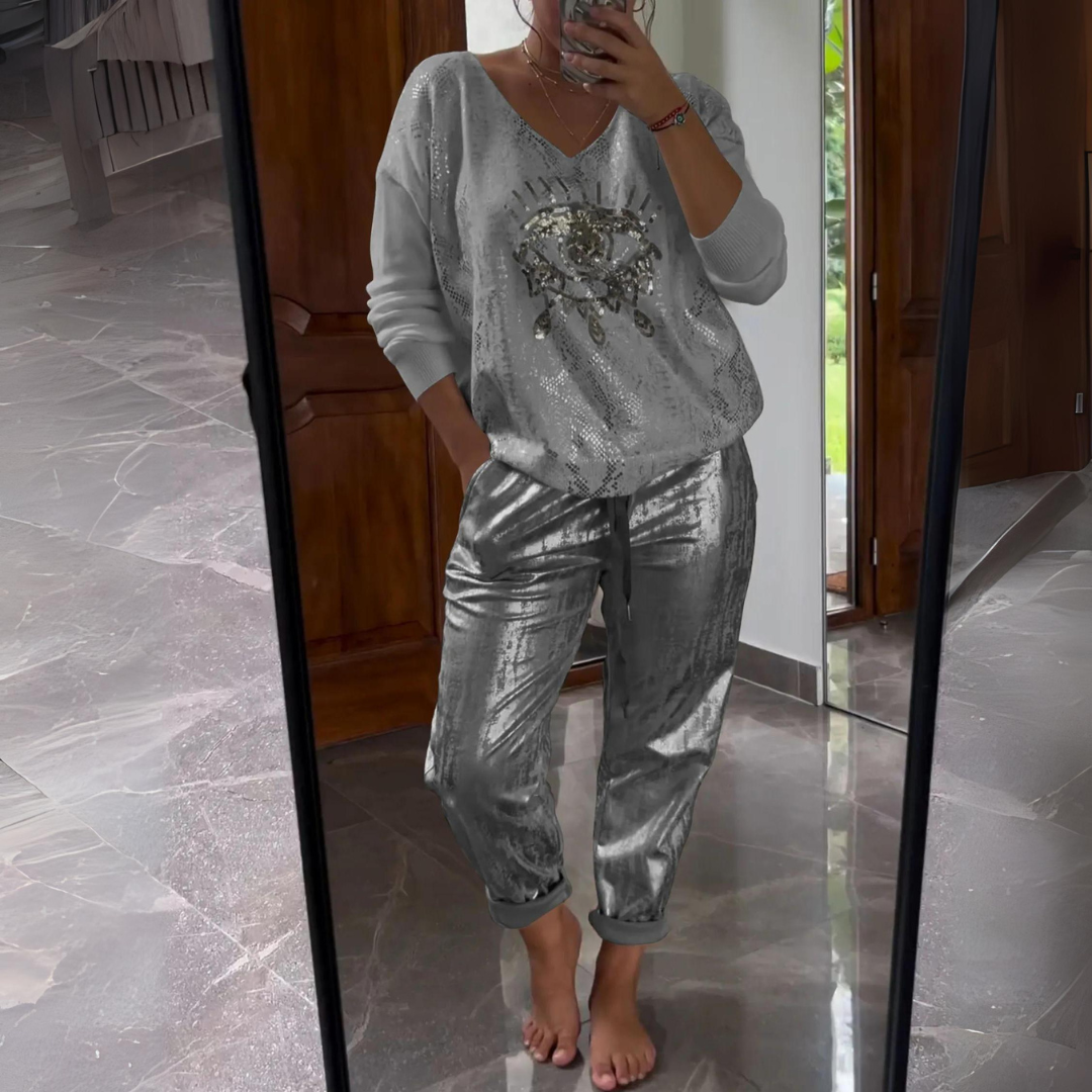 Levoire | Femme Ensemble blouse et pantalon Argent
