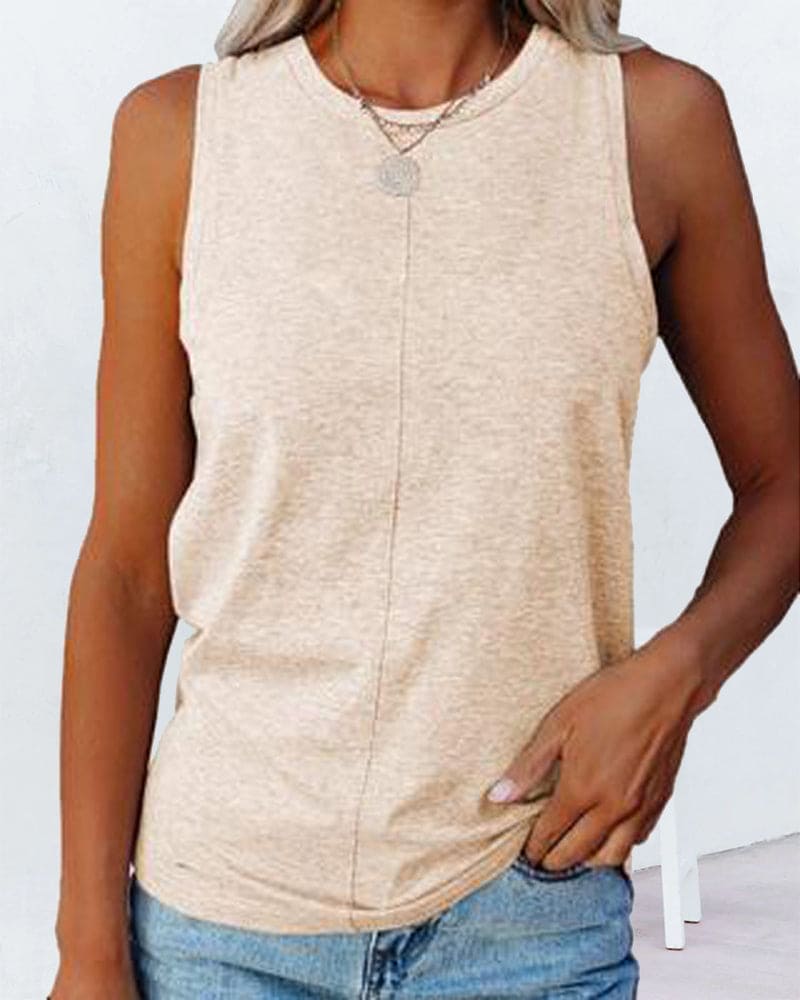 Levoire | Haut Sans Manches Avec Col Rond