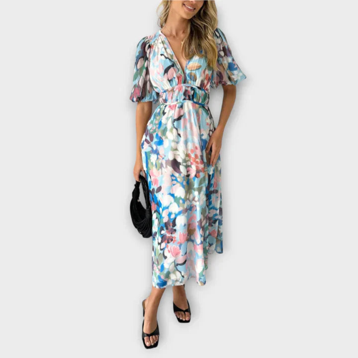 Levoire | Élégant Ensemble Floral Bleu