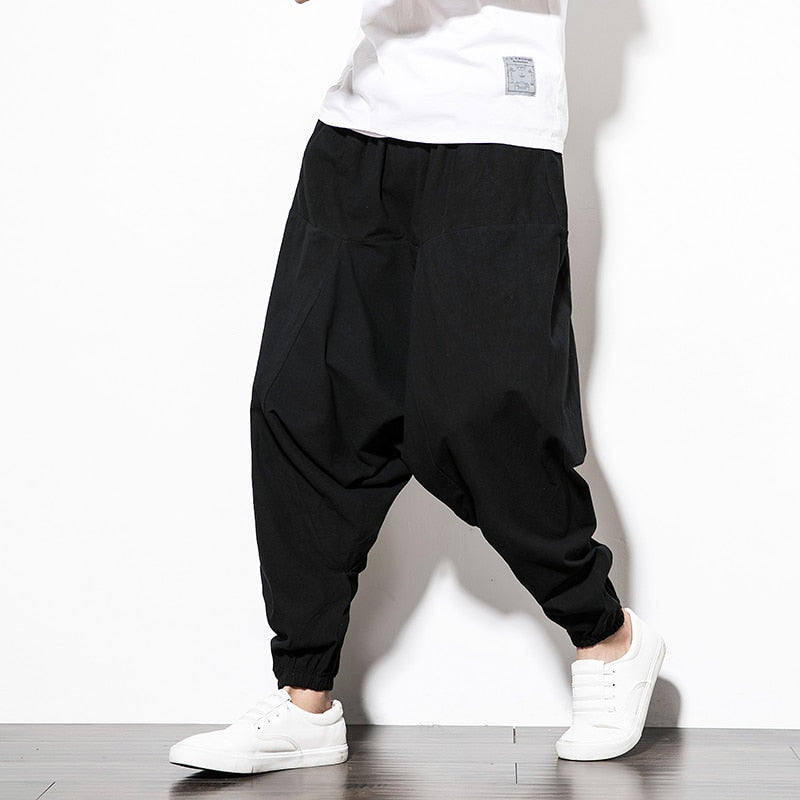 Levoire | Pantalon de jogging tendance pour hommes Pantalon de sport décontracté pour hommes Baggy Noir
