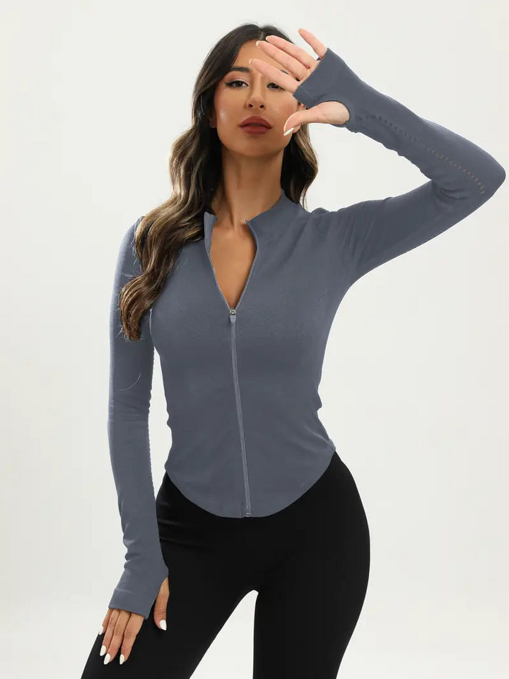 Levoire | Veste de yoga et pilates pour femmes noire ajustée et confortable Gris