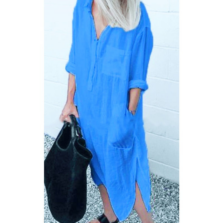 Levoire | Élégant Robe D'Été Longue bleu clair