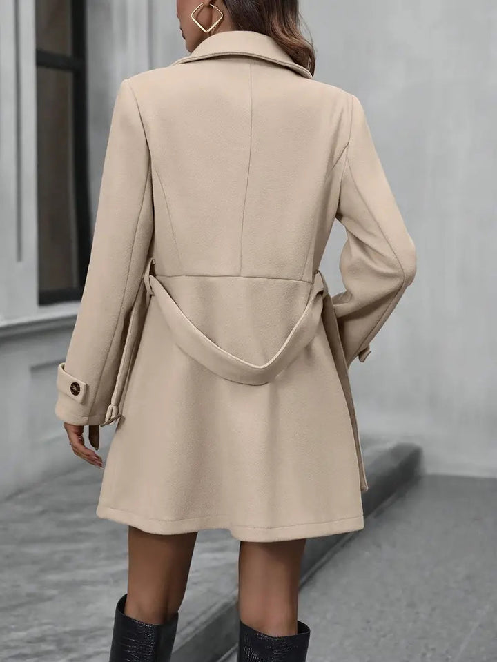 Levoire | Veste Femme Avec Ceinture Et Revers Tendance