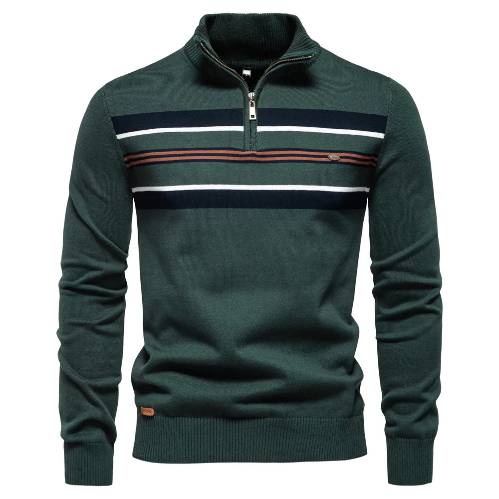 Levoire | Pull À Zip Pour Hommes Vert
