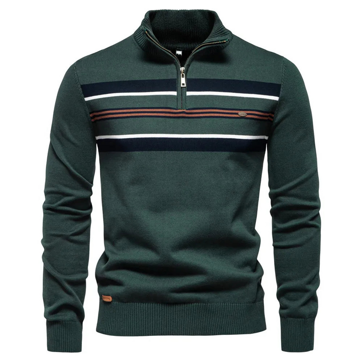 Levoire | Pull À Zip Pour Hommes Vert