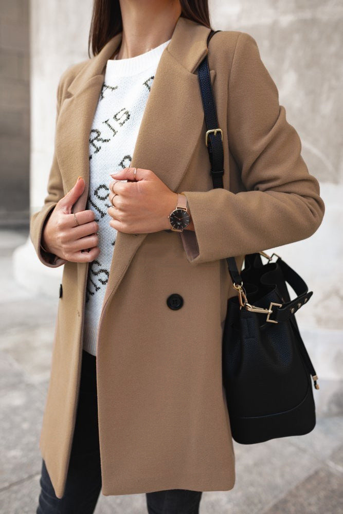 Levoire | Veste Classique À Double Boutonnage Beige