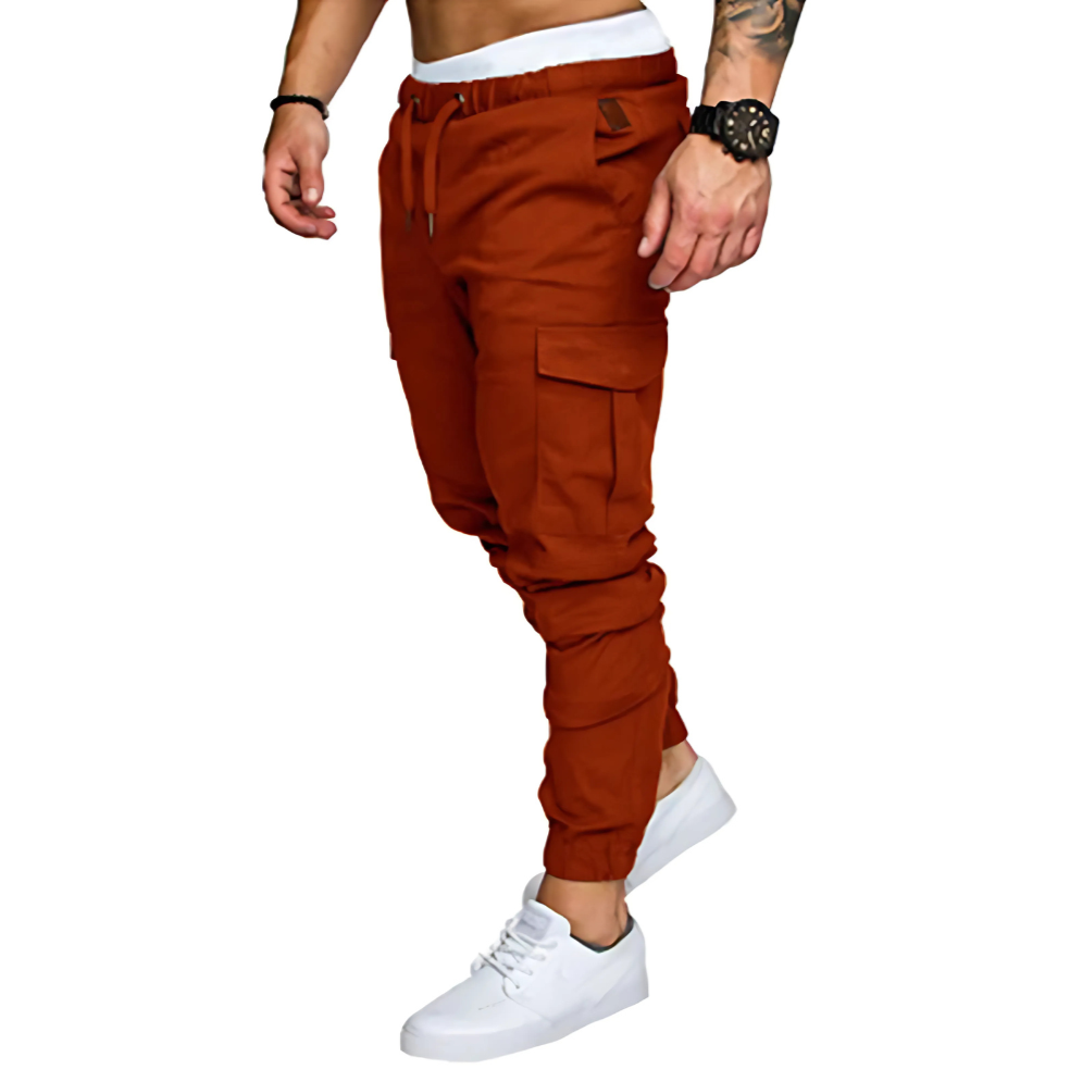 Levoire | Pantalons de course cargo pour hommes avec poches pratiques Violet vinho