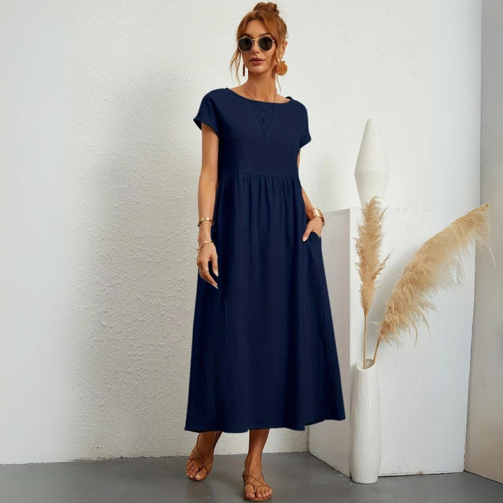 Levoire | Robe Fluide Avec Élégance Discrète bleu marine