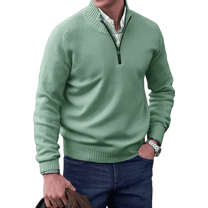 Levoire | Pull zipper chaud pour hommes Vert