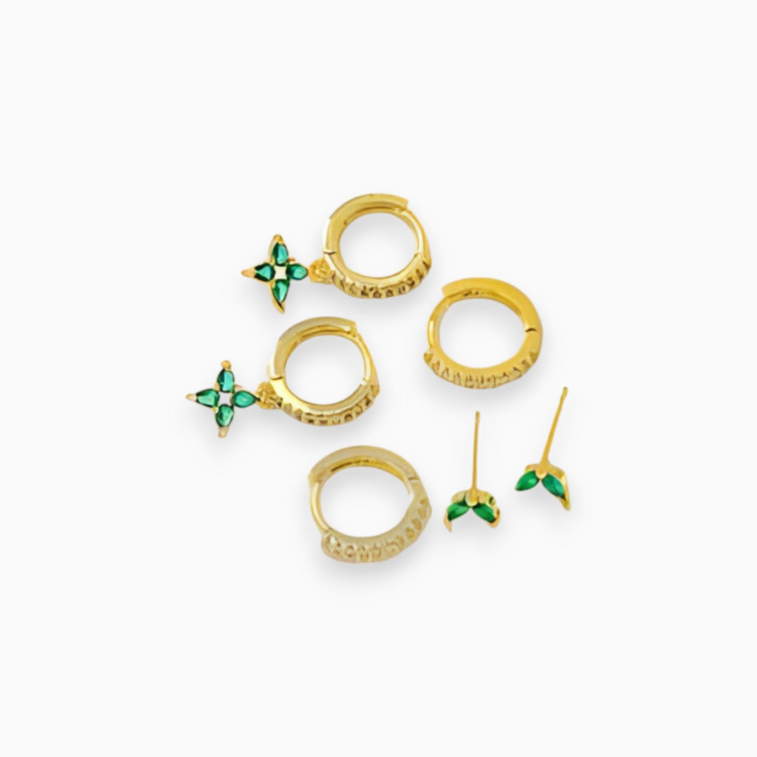 Levoire | Boucles D'Oreilles Trio Femme Or