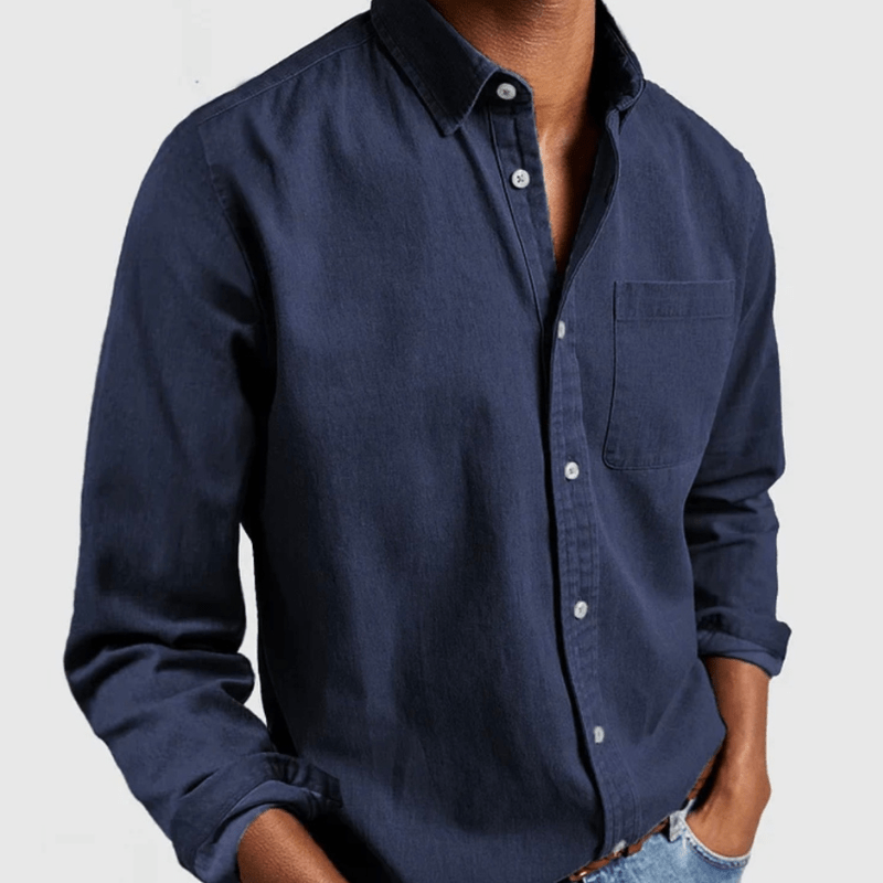 Levoire | Chemise D'Été Pour Homme À Manches Longues Bleu marine