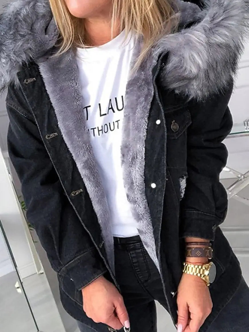 Levoire | Veste d'hiver moulante et élégante Noir