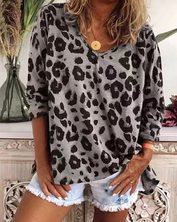Levoire | Chemise À Manches Longues Avec Imprimé Léopard