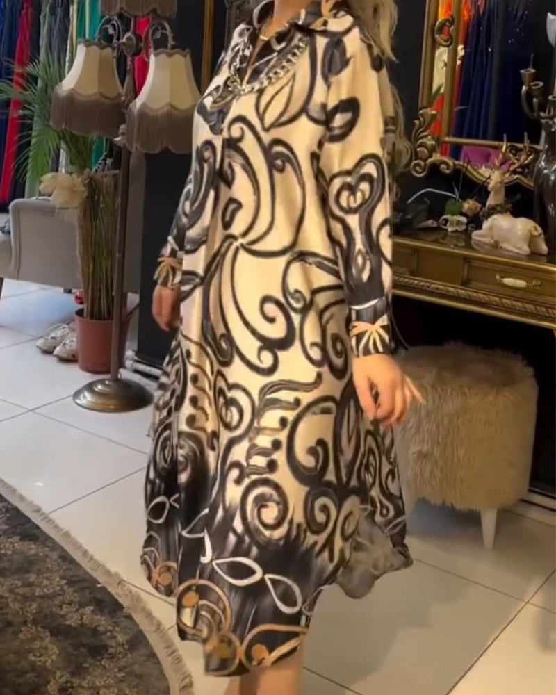 Levoire | Femmes Élégante Robe Imprimée