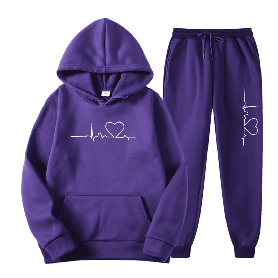 Levoire | Ensemble D'Entraînement Pour Femmes Avec Polaire Et Capuche Lilas