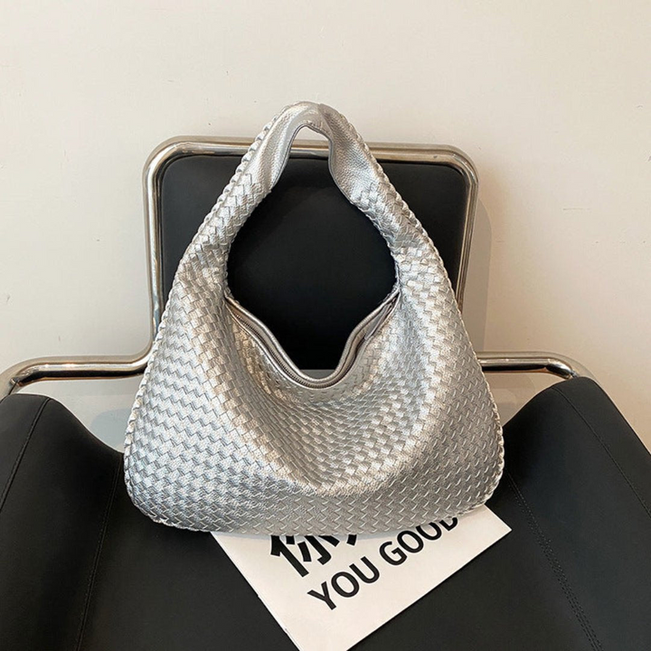 Levoire | Sac bandoulière tissé pour femmes Argent