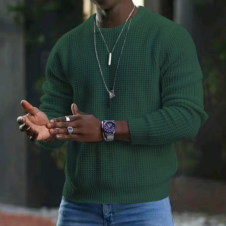 Levoire | Col Rond Pull Minimaliste Classe Pour Chaque Jour Vert
