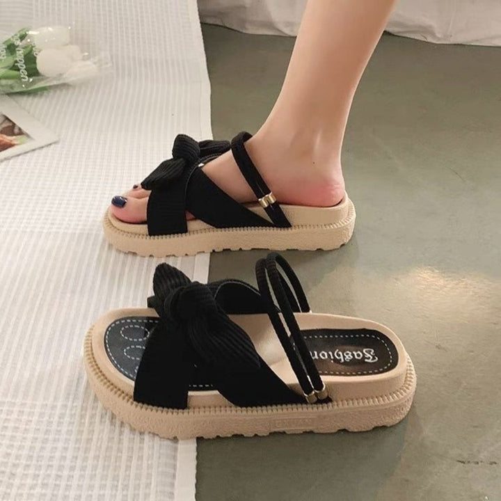 Levoire | Femme Elégant Sandales Noir Crème