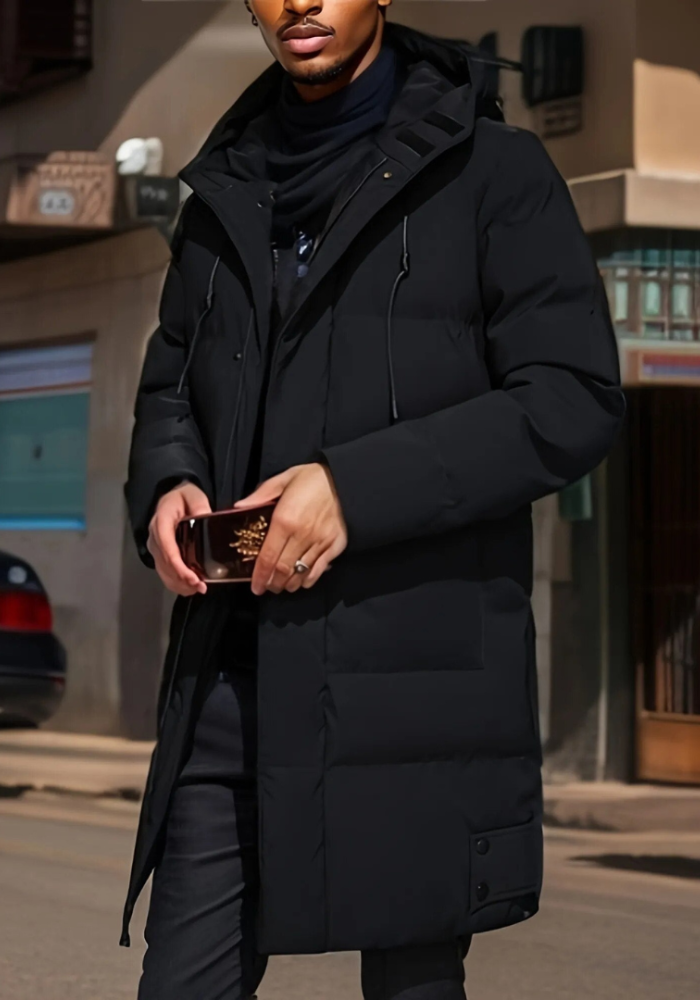 Levoire | Parka pour hommes long Noir
