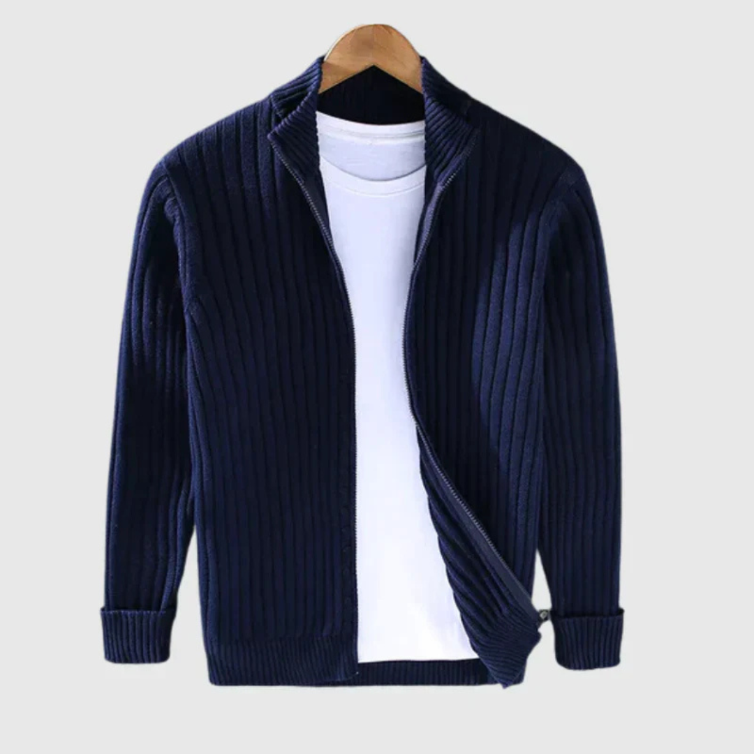 Levoire | Veste tricotée pour hommes chaude Marine