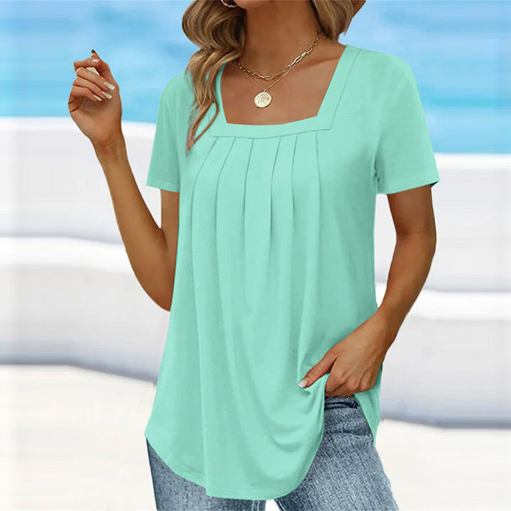 Levoire | Élégante Blouse Plissée Menthe fraîche