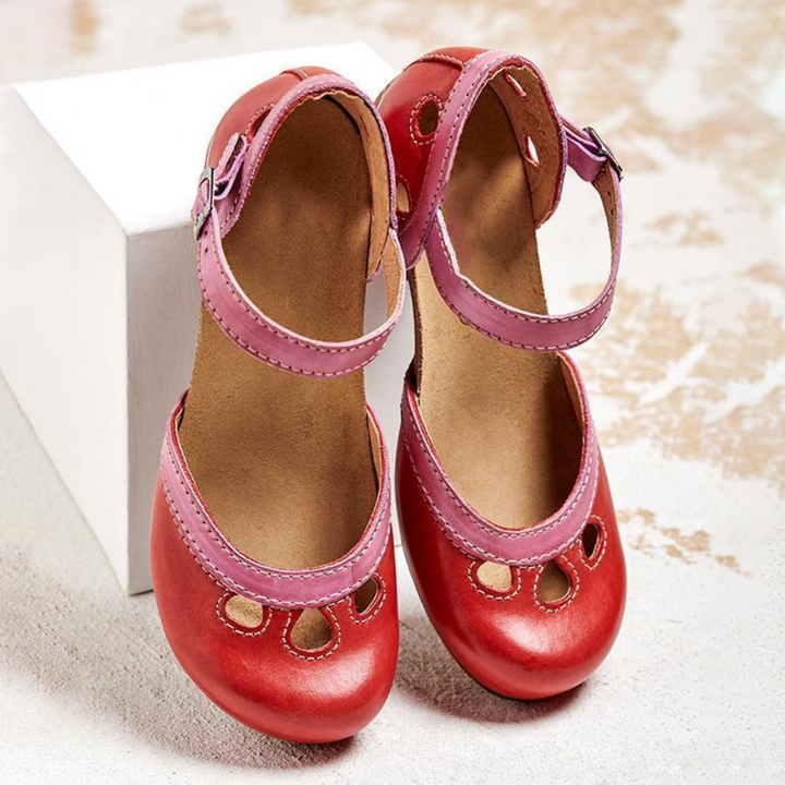 Levoire | Chaussures À Levoire | Talons Découpés À Lanières Réglables Pour - Femmes - Confortable Rouge