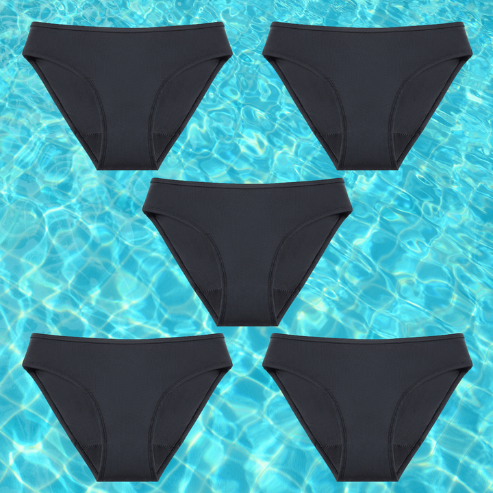 Levoire | Femmes Slip de bikini menstruel Lingerie féminine Vêtements de bain 5 pièces