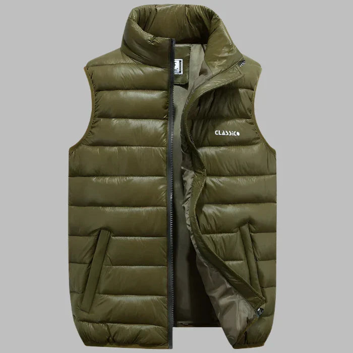Levoire | Gilet Matelassé Ultra Léger Pour Hommes Vert olive