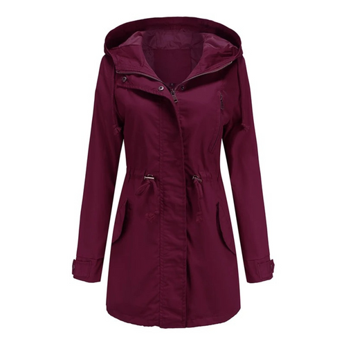 Levoire | Veste Imperméable À Capuche À Manches Longues Avec Cordon De Serrage Réglable