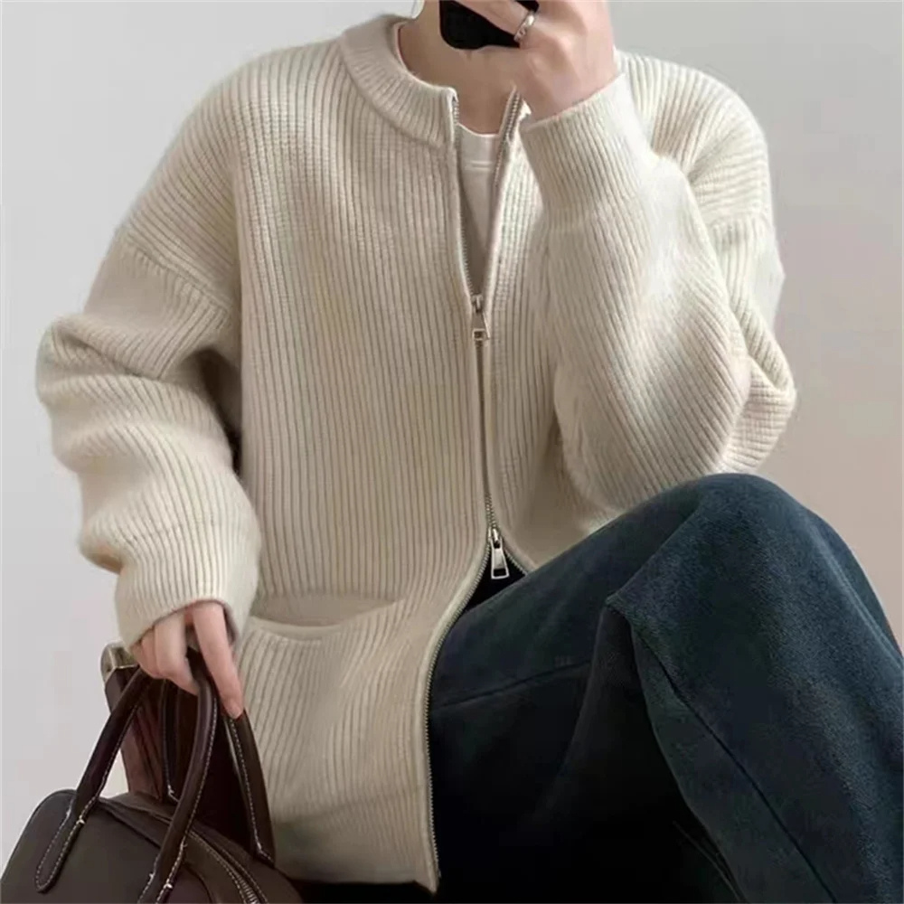 Levoire | Veste femme à fermeture éclair sportive avec poches tricotées Beige