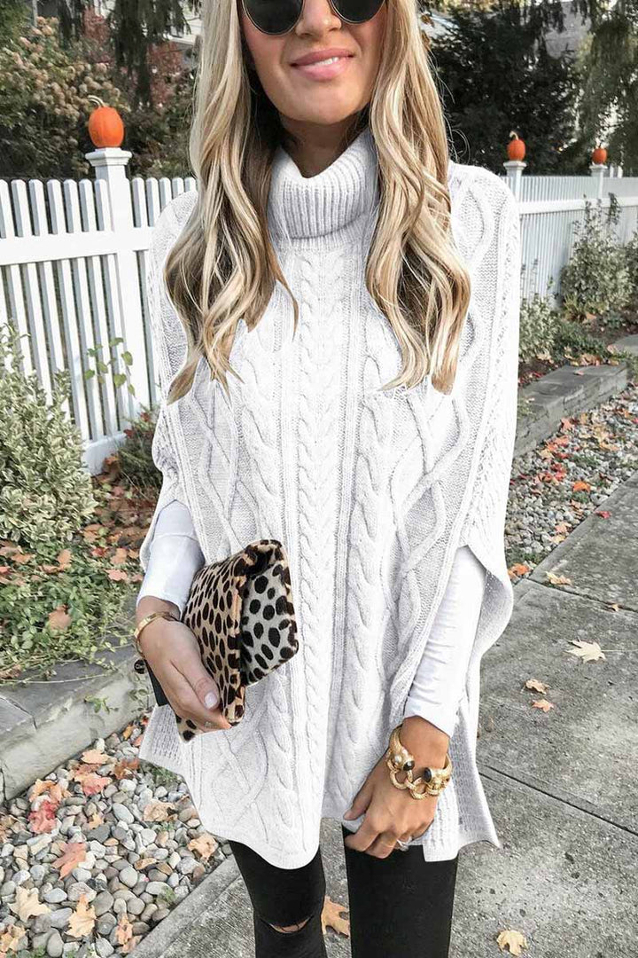 Levoire | Pull En Maille Avec Motif Torsadé Blanc