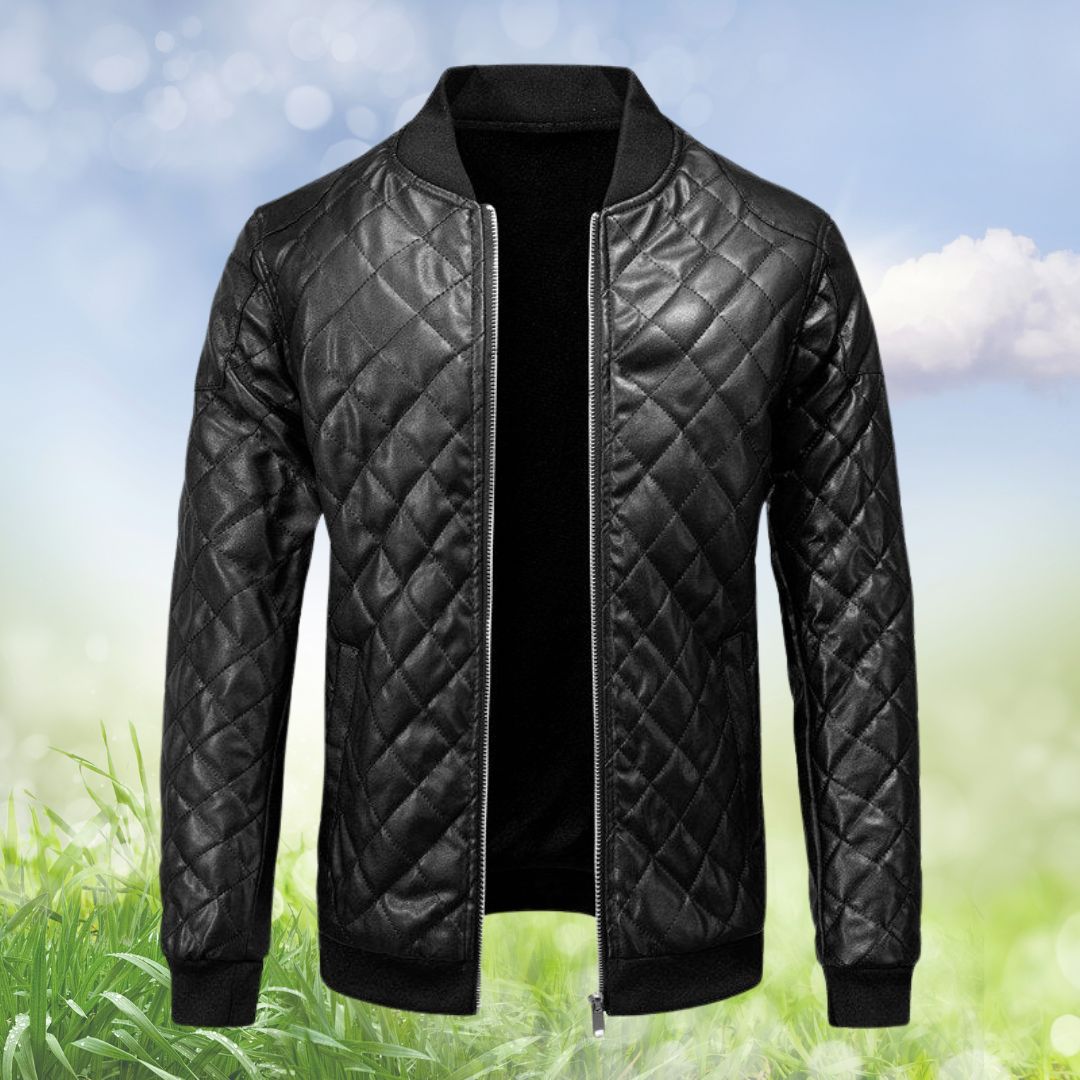 Levoire | Veste En Cuir Slim Fit Noir