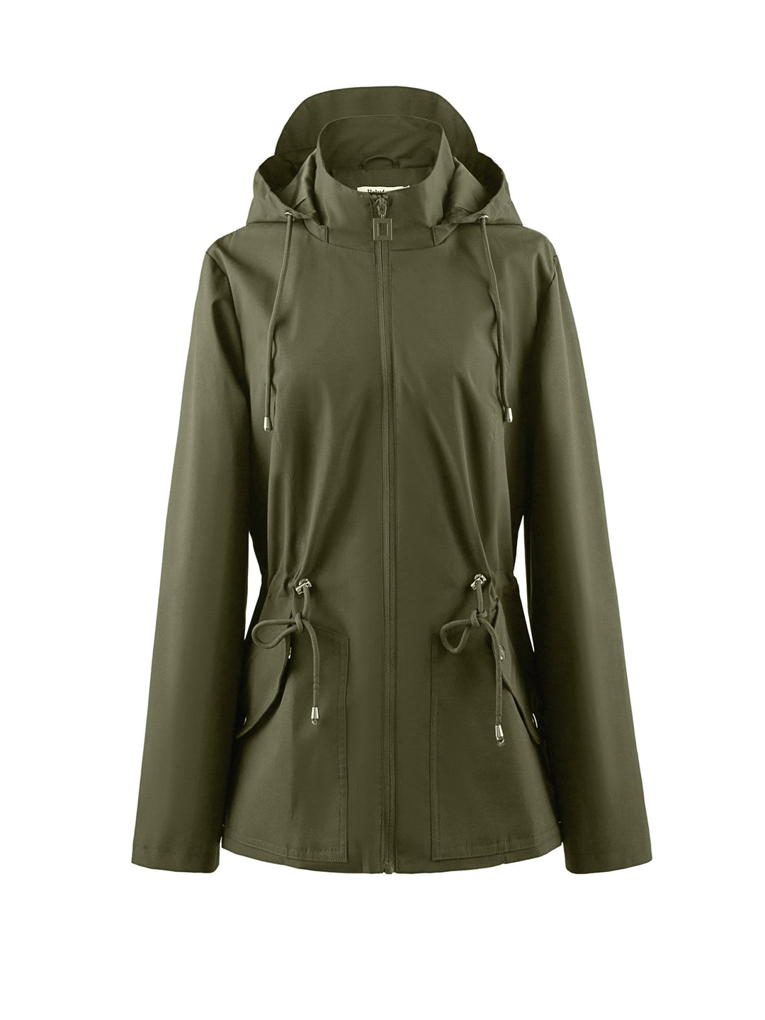 Levoire | Veste À Capuche Imperméable À Manches Longues Avec Fermeture Éclair Vert