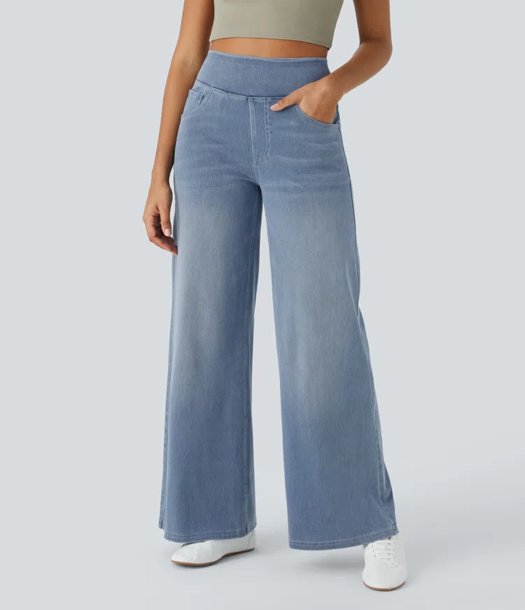 Levoire | Pantalon Denim Stretch Taille Haute Femme