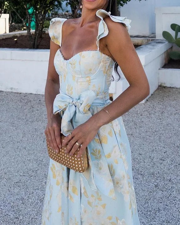 Levoire | Robe D'Été Décolletée En V Élégante Légère Détente Robe