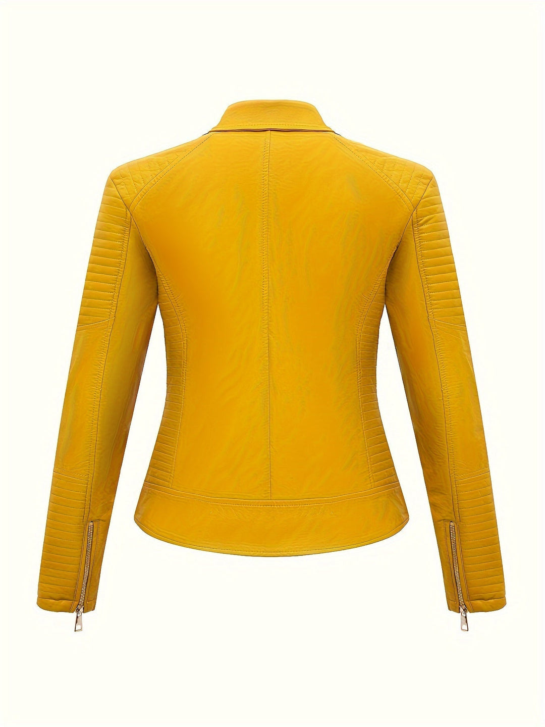 Levoire | Élégante Veste De Moto En Cuir Synthétique Avec Col Zippé