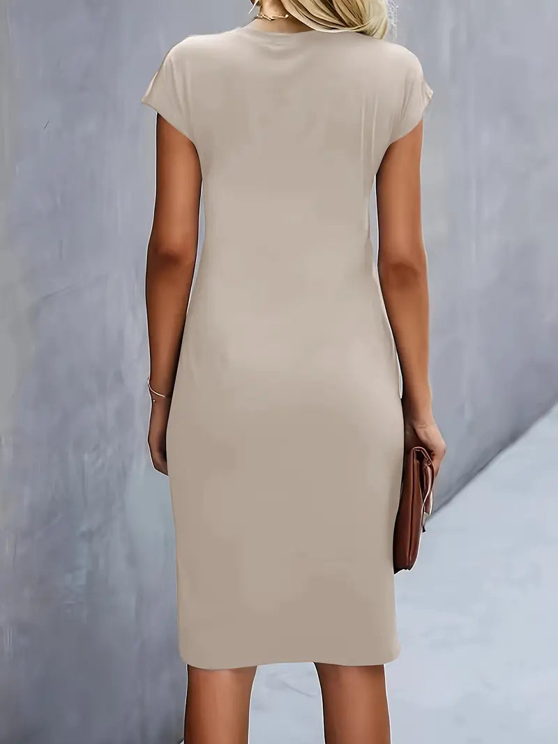 Levoire | Robe Unie Avec Encolure Ronde Et Encolure Ronde