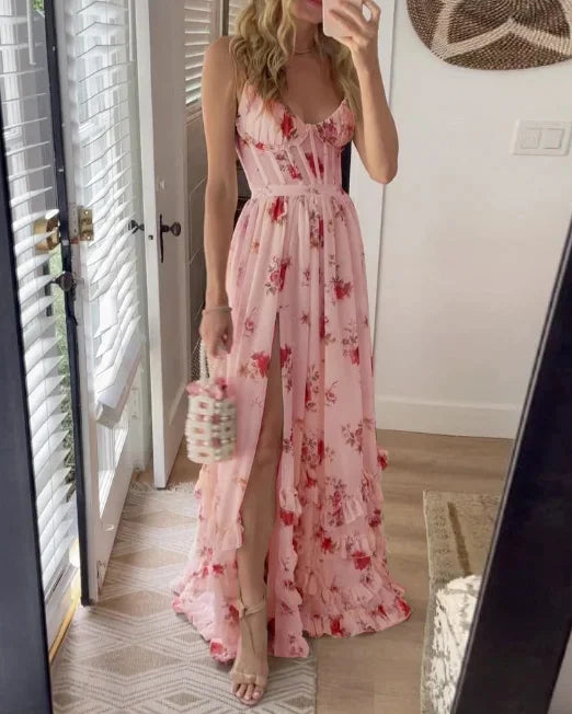 Levoire | Robe Maxi Fleurissante Rosa ( presque épuisé )