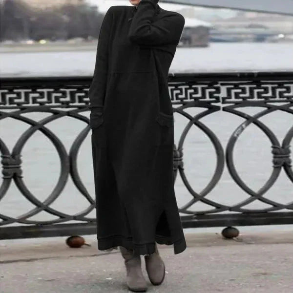 Levoire | Robe maxi élégante pour les jours frais Noir