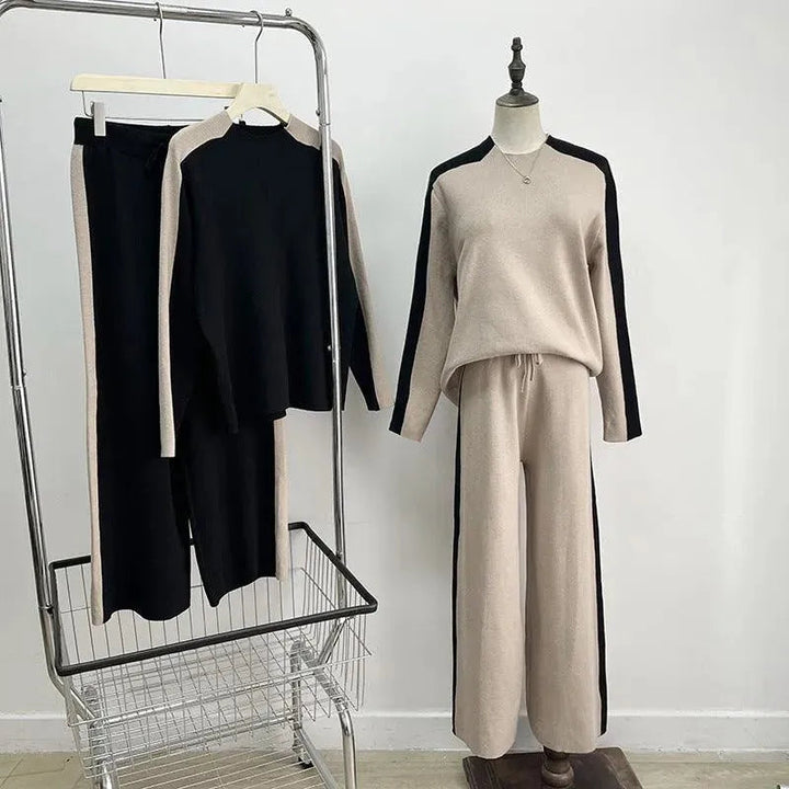 Levoire | Robe élégante en deux parties avec tricot et couture pour femmes