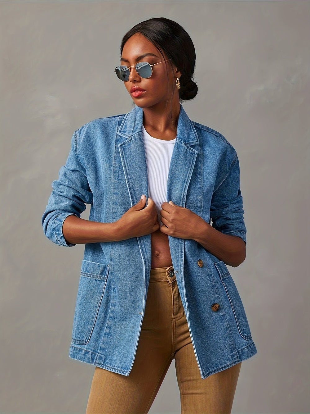 Levoire | Pestyt Bleu Veste En Jean À Manches Longues